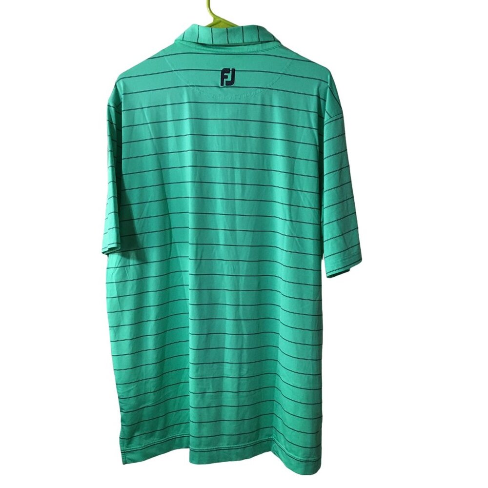 FOOTJOY GREEN STRIPED GOLF POLO CUTALONG AT LAKE ANNA MENS XL - Picture 2 of 4
